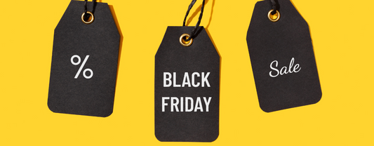 black friday sale tags posted by shopfosh