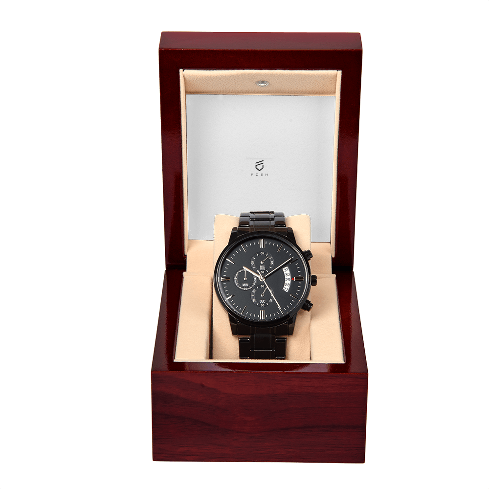 Black Chronograph Watch