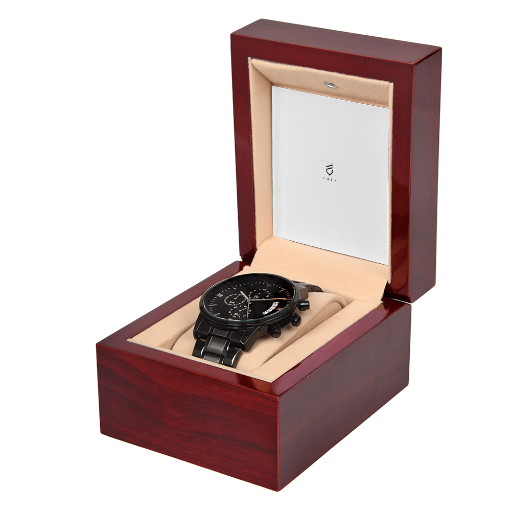 Black Chronograph Watch