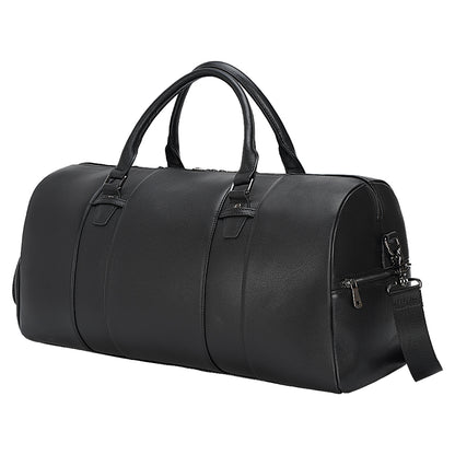 Genuine Leather Weekender Duffel Bag with Shoe Compartment – Overnight, Gym, and Travel Bag