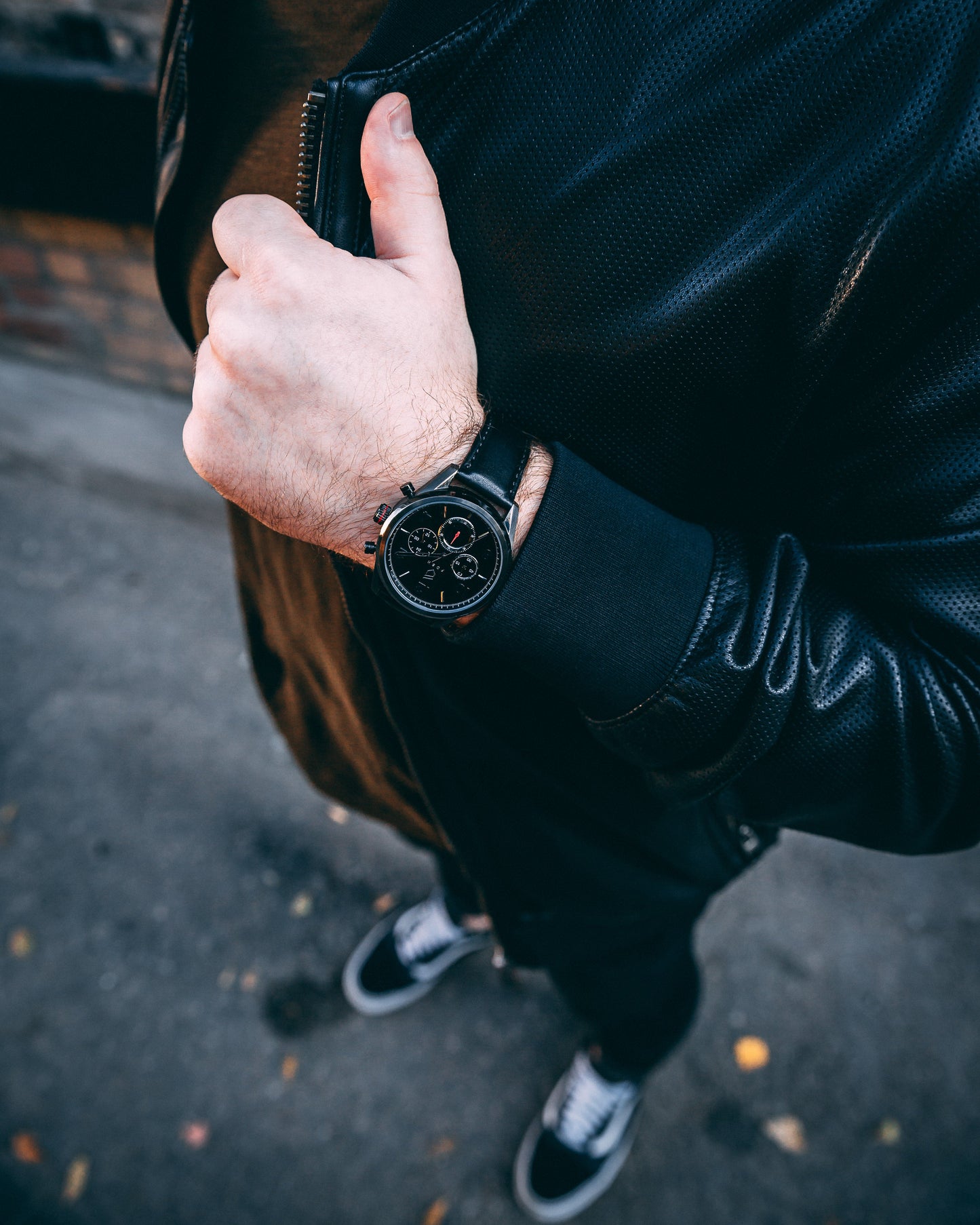 The Chrono - Supreme Red on Jet Black Watch