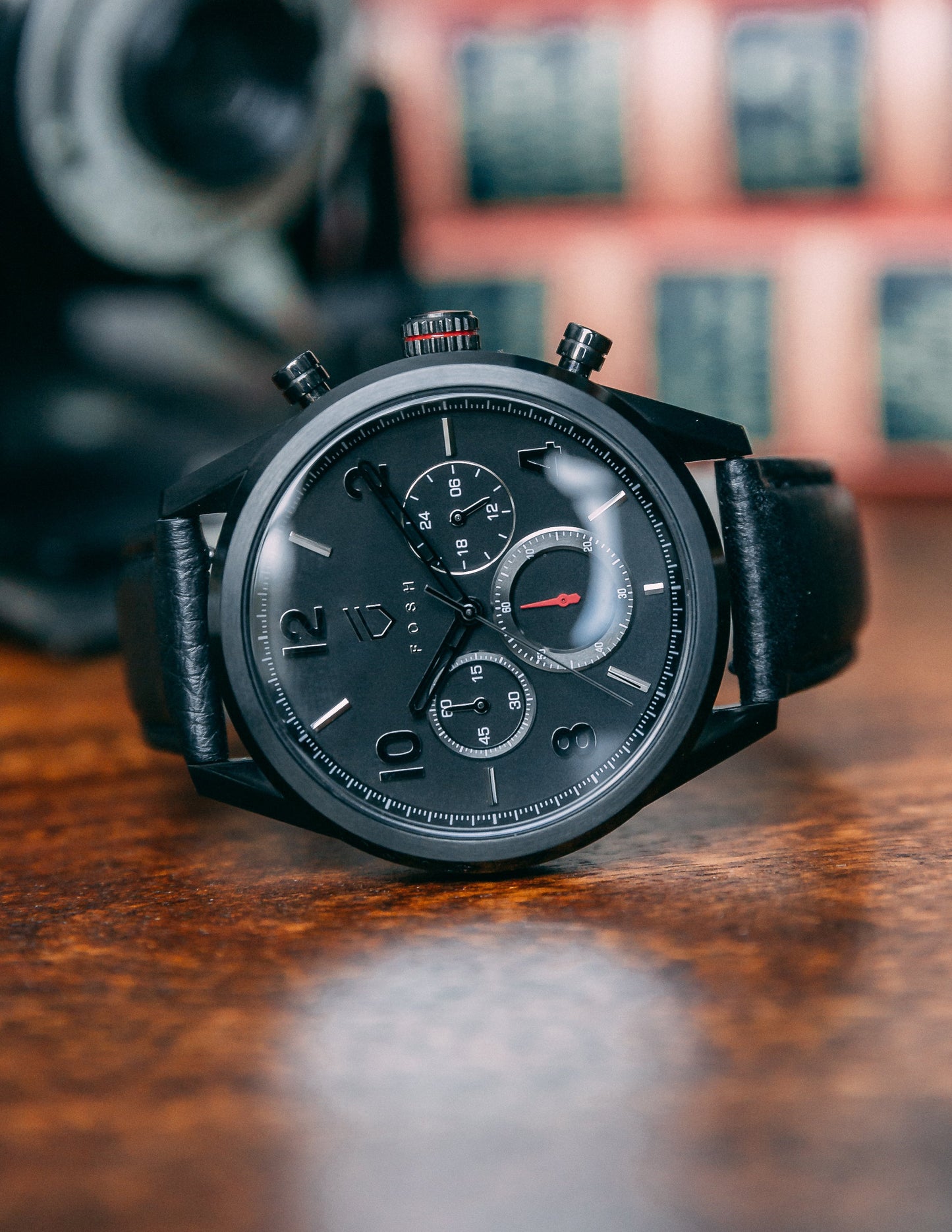 The Chrono - Supreme Red on Jet Black Watch